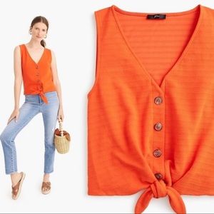 J.Crew Tie Front Sleeveless Tank Top